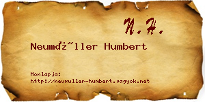 Neumüller Humbert névjegykártya